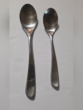 Cambridge Blake Satin Discontinued Stainless Steel China Soup Spoon 8 1/4" Set 2